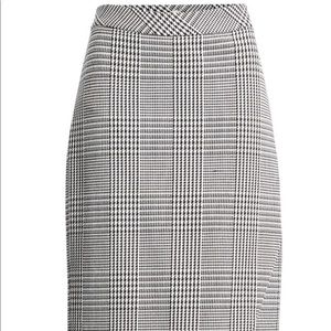 Banana Republic Navy and White Pencil Skirt